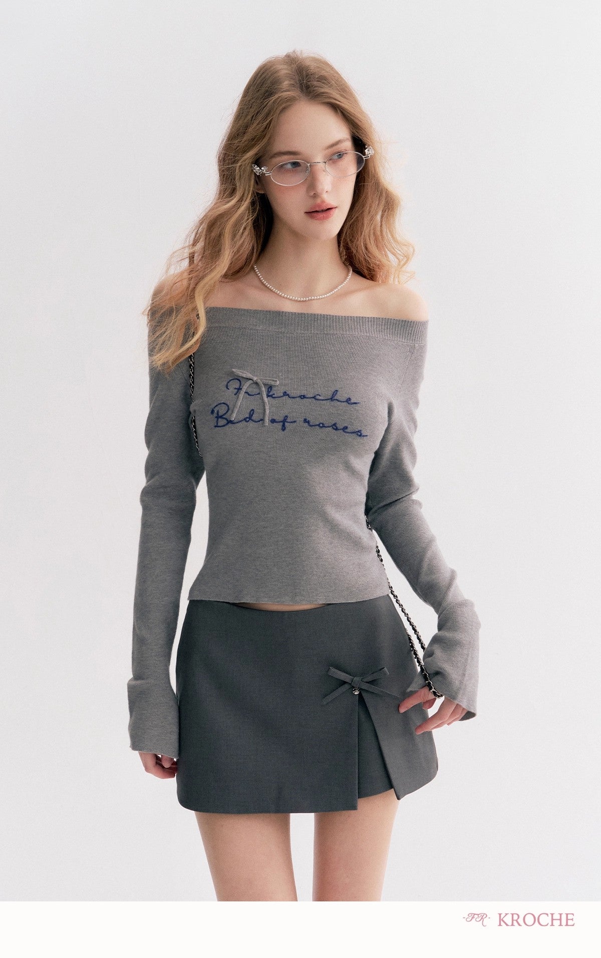 Kroche Bow-Accented A-Line Short Culottes