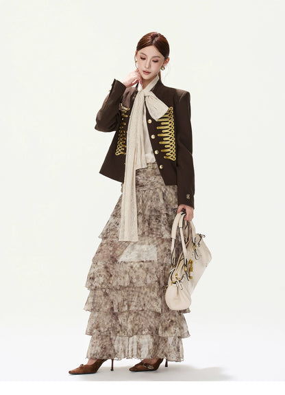 CYNR Vintage Palace-Style Short Jacket