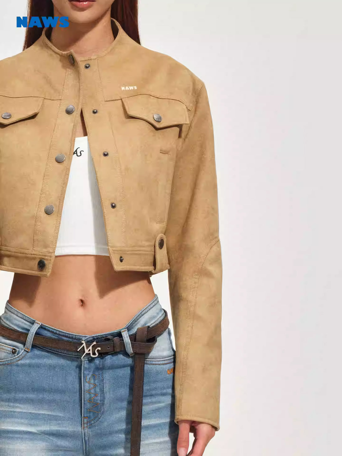 NAWS Suede slimming short jacket top