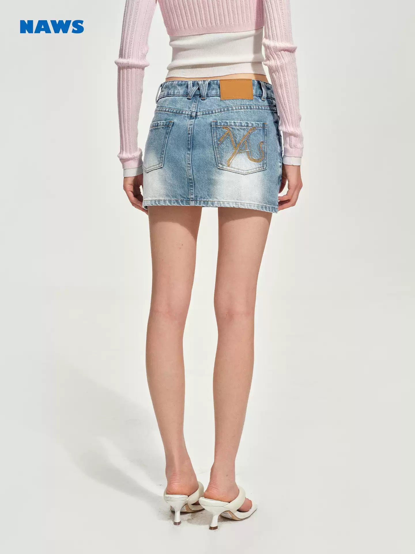 NAWS Diagonal low waist A-line skirt