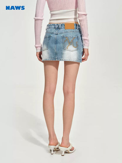 NAWS Diagonal low waist A-line skirt