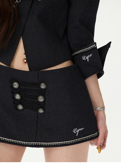 CYNR Palace-Style Jacket and Mini Skirt Set
