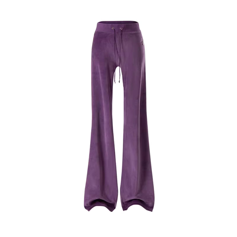 JELLOJELLO Colorful rhinestone velvet jacket + pants set