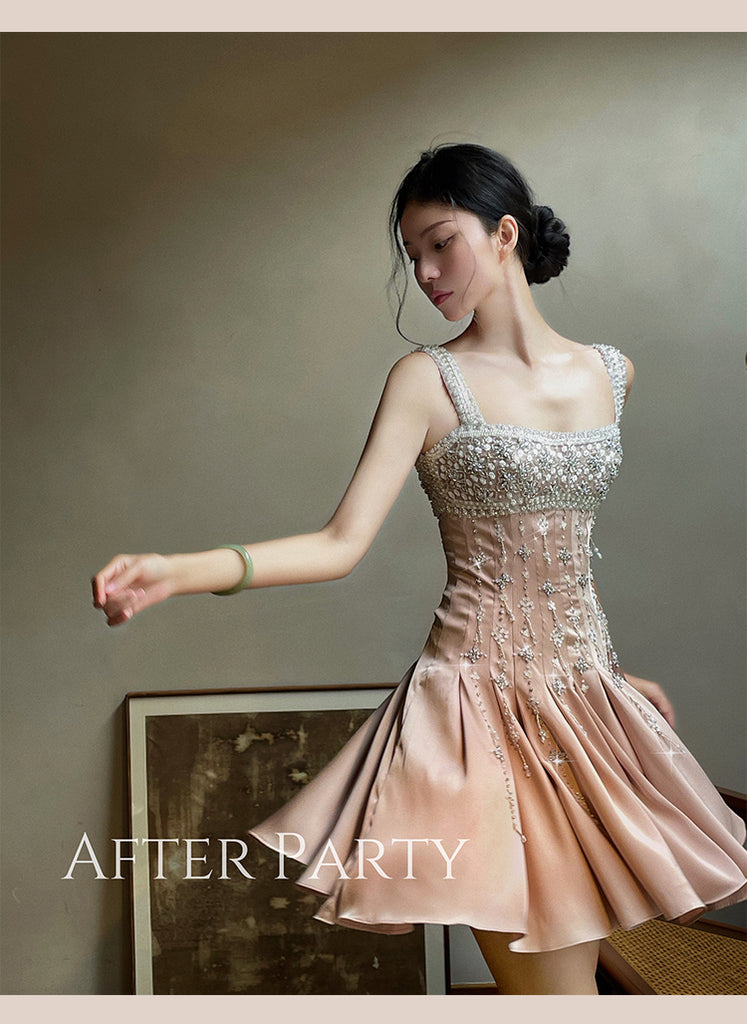 Pre Party pink zircon mini dress