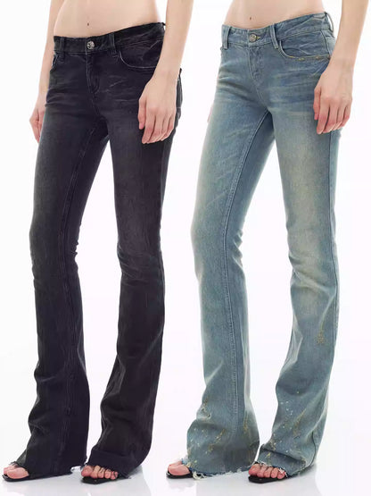 JELLOJELLO Flared elastic low waisted jeans