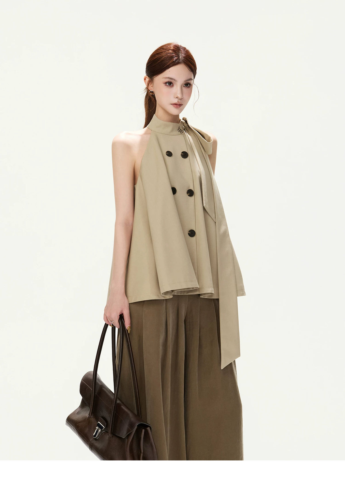 CYNR Sleeveless Halter Tank Top