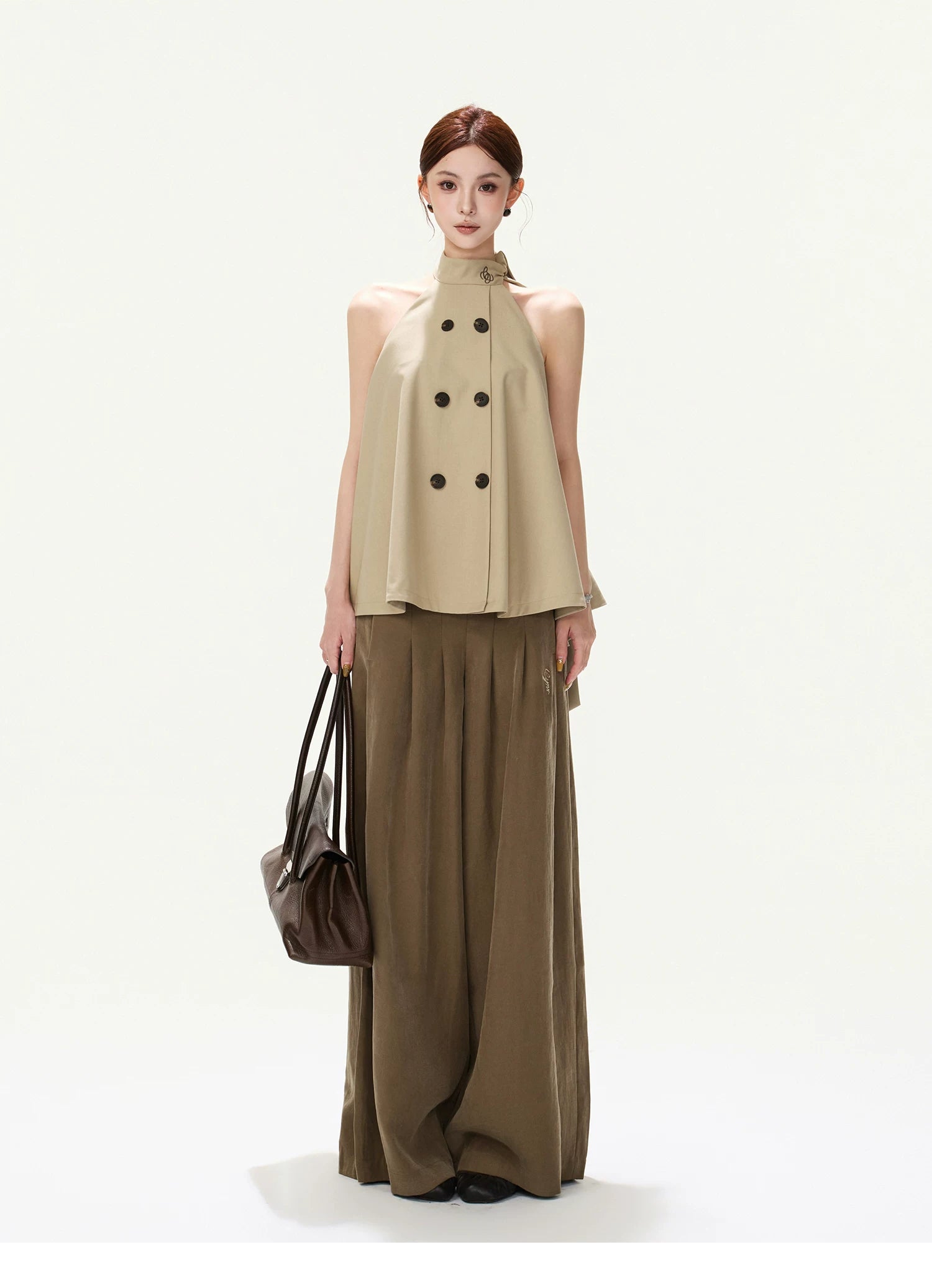 CYNR Sleeveless Halter Tank Top