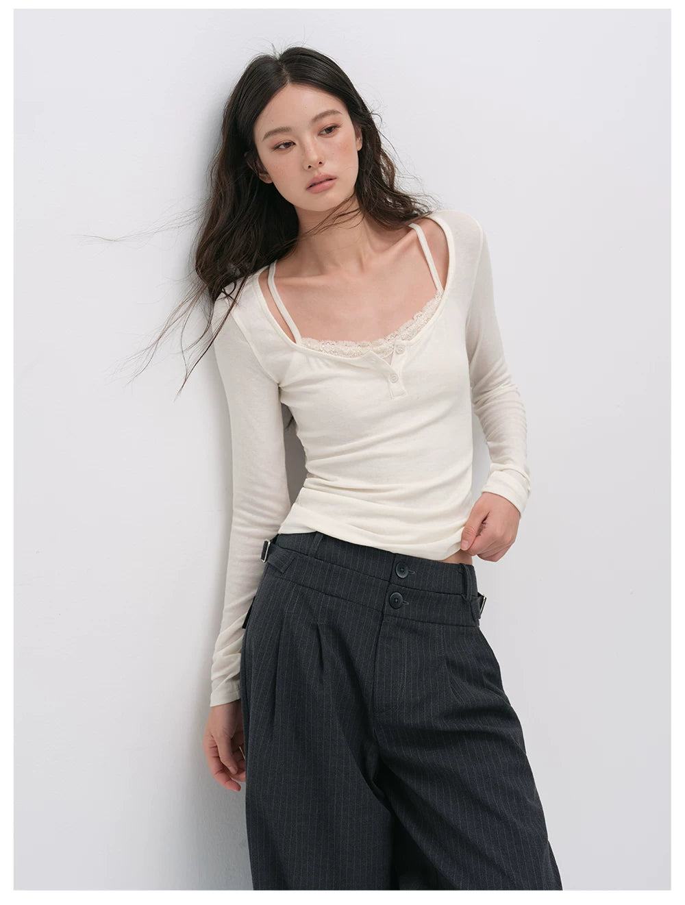 VIA PITTI VIACT6342 Tencel-Wool Blend Top