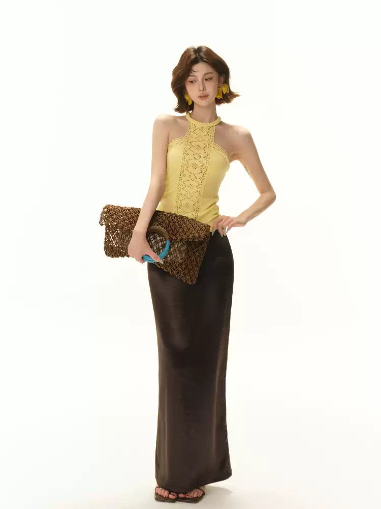 CYNR Island style lace hollow lace top