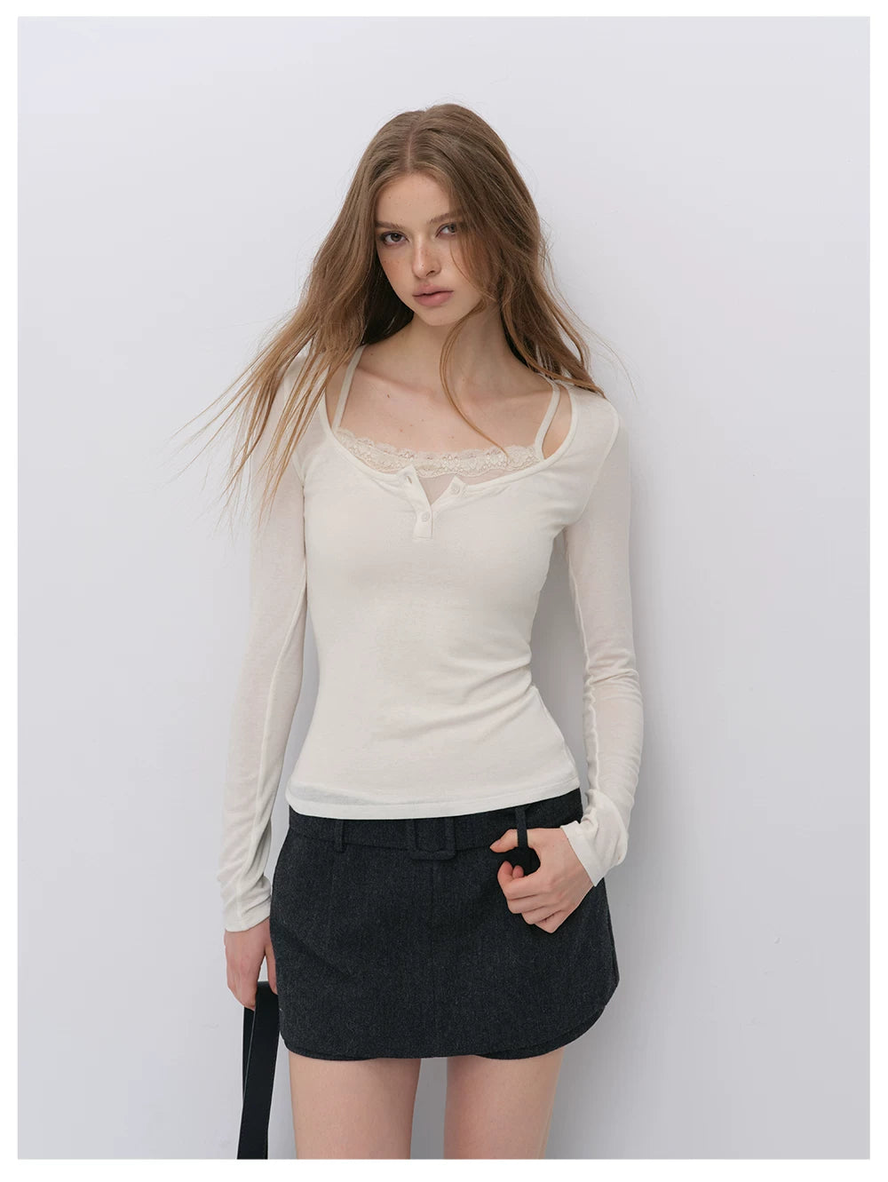 VIA PITTI VIACT6342 Tencel-Wool Blend Top