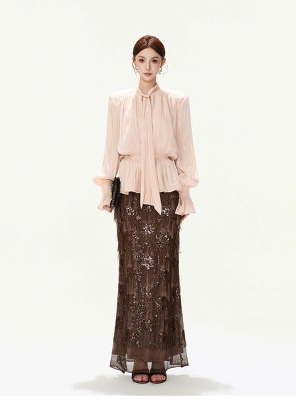 CYNR Lantern-Sleeve Blouse