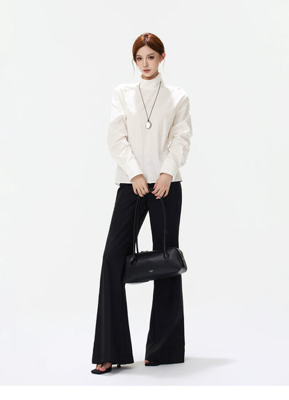 CYNR Minimalist Mock Neck Blouse