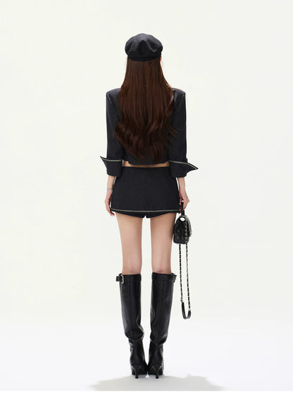 CYNR Palace-Style Jacket and Mini Skirt Set