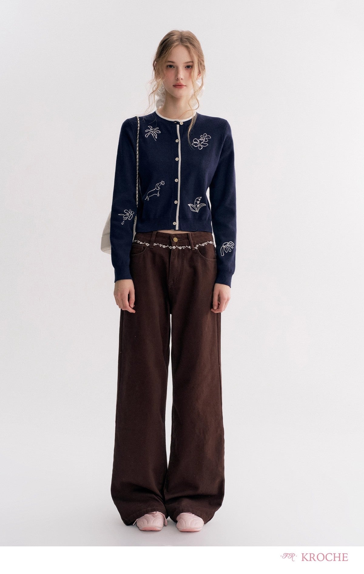 Kroche Long-Sleeve Knit Cardigan（2 color）