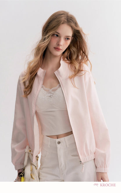 Kroche Ribbed Oversized Bomber Jacket