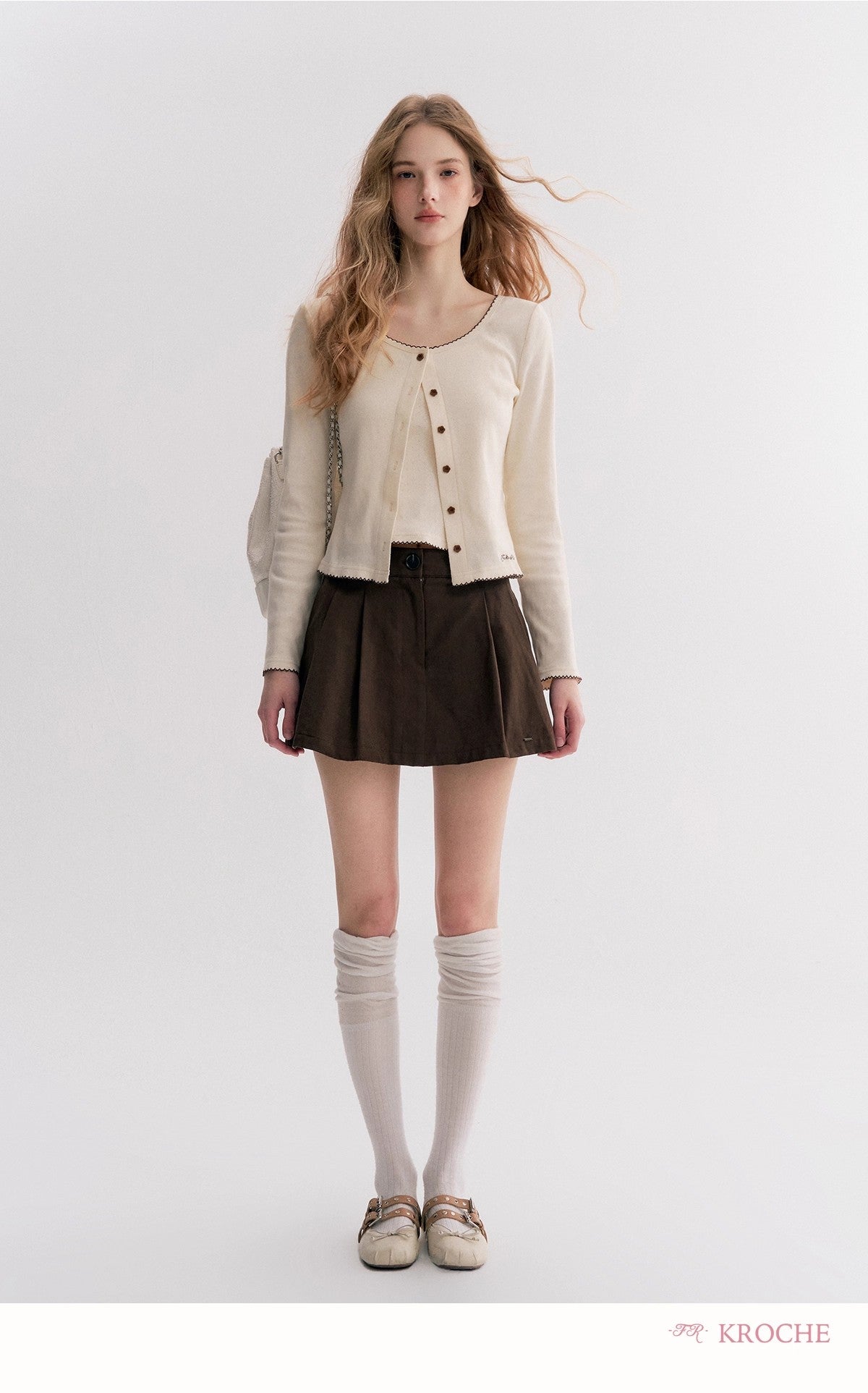 Kroche Knit Cardigan &amp; Vest Twin Set