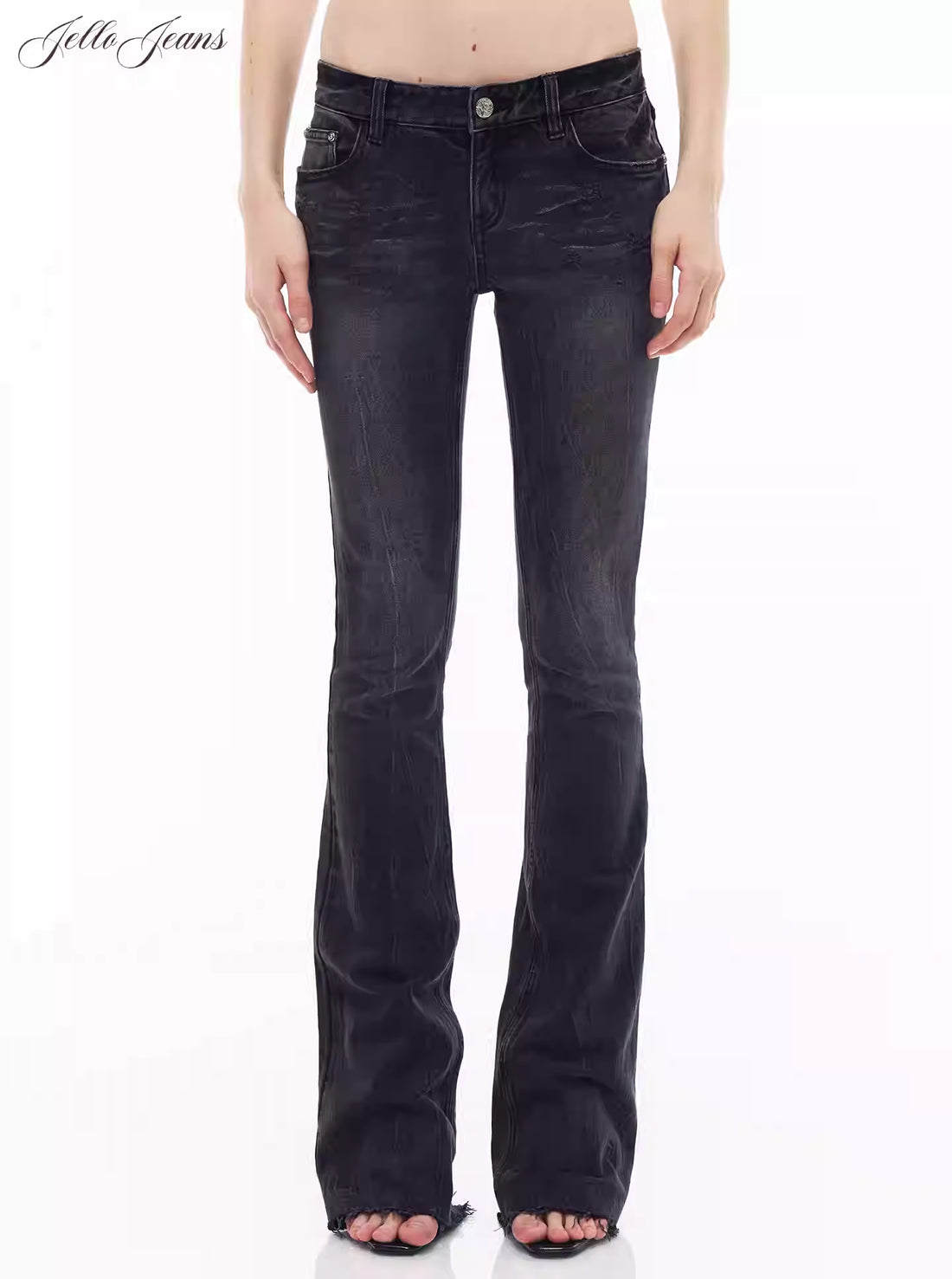 JELLOJELLO Flared elastic low waisted jeans