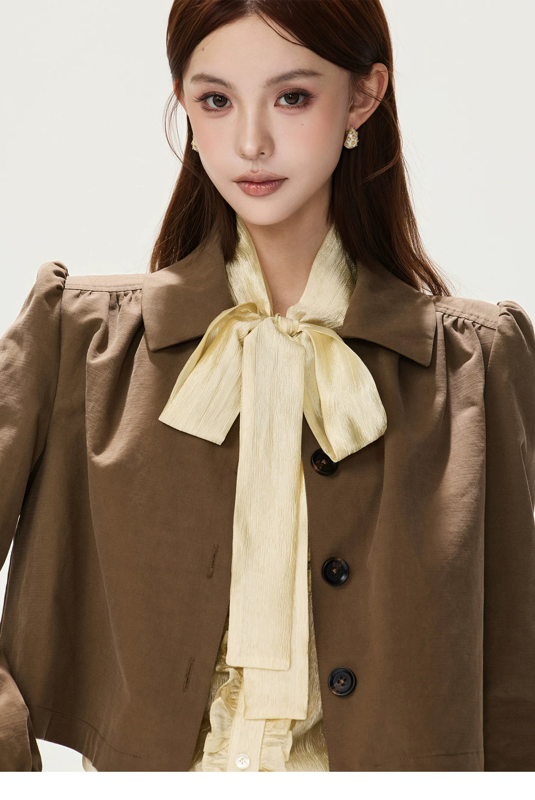 CYNR Vintage Puff-Sleeve Jacket