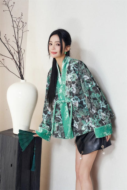 11 niseey Sequined Embroidered Chinese-style Coat Set( Separate)