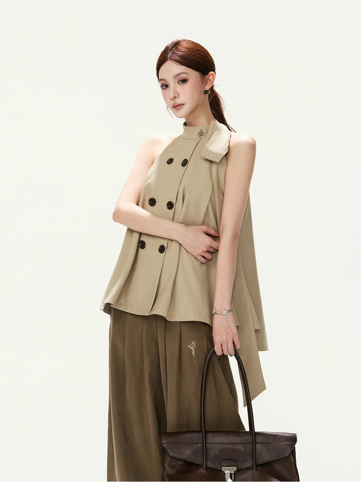 CYNR Sleeveless Halter Tank Top