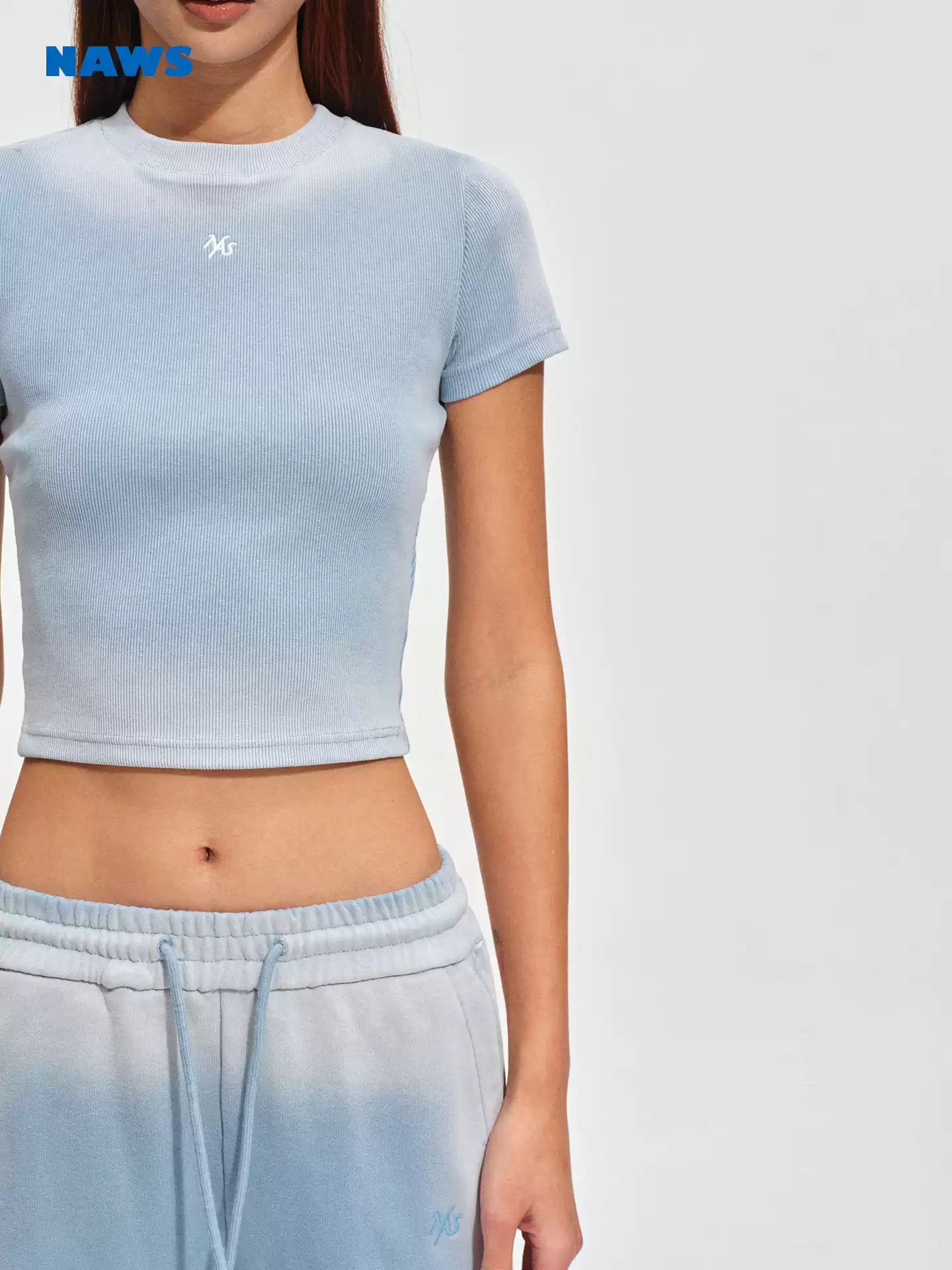 NAWS Sand washed vintage round neck T-shirt