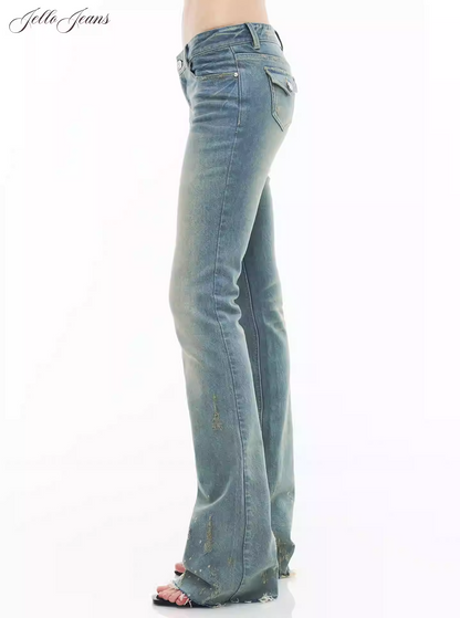 JELLOJELLO Flared elastic low waisted jeans