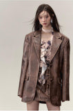 VIA PITTI PU leather jacket Or leather skirt