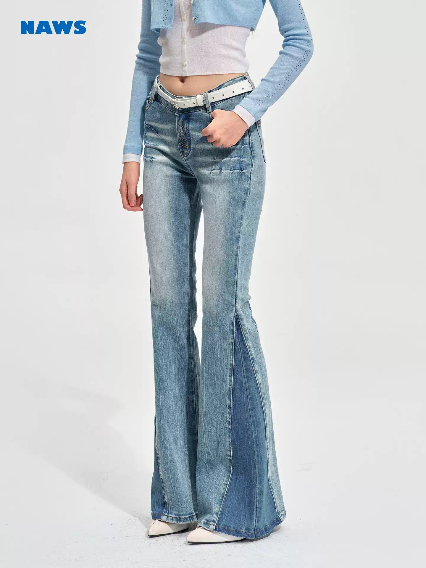 NAWS Wash tight micro flared pants