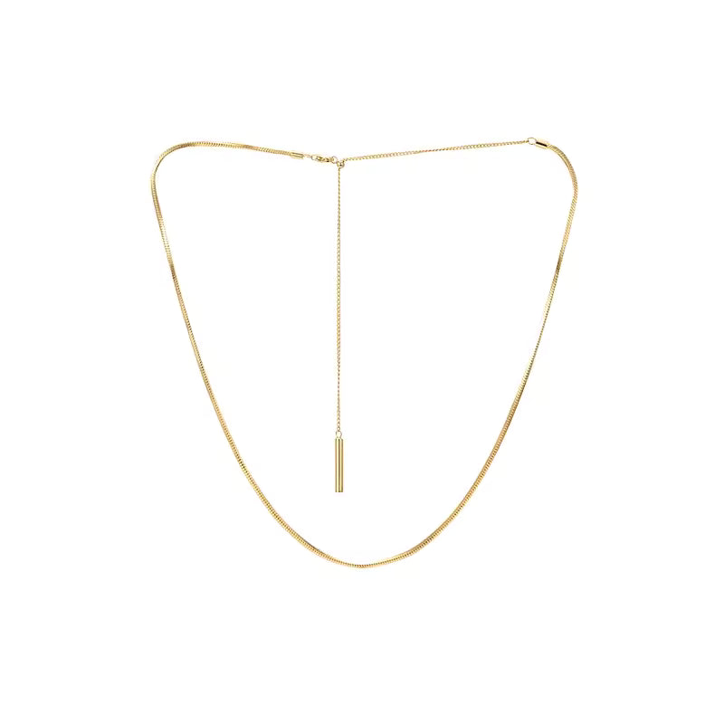 ARSIS Y-shaped minimalist layered necklace