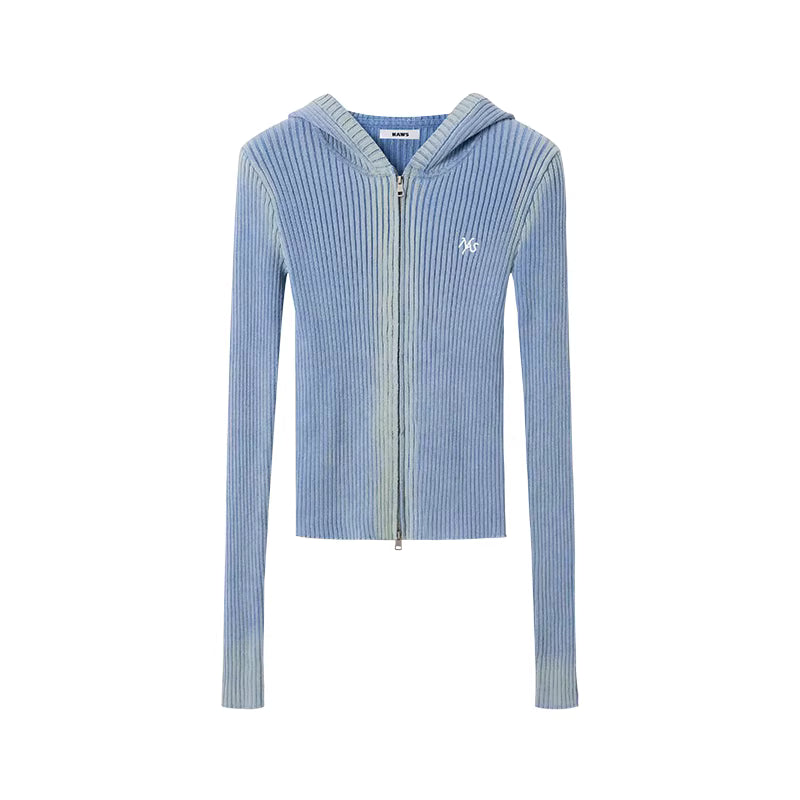 NAWS Make old slim fit knitted cardigan