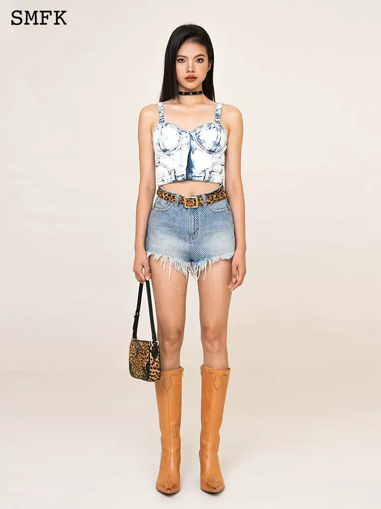 SMFK Diamond denim shorts