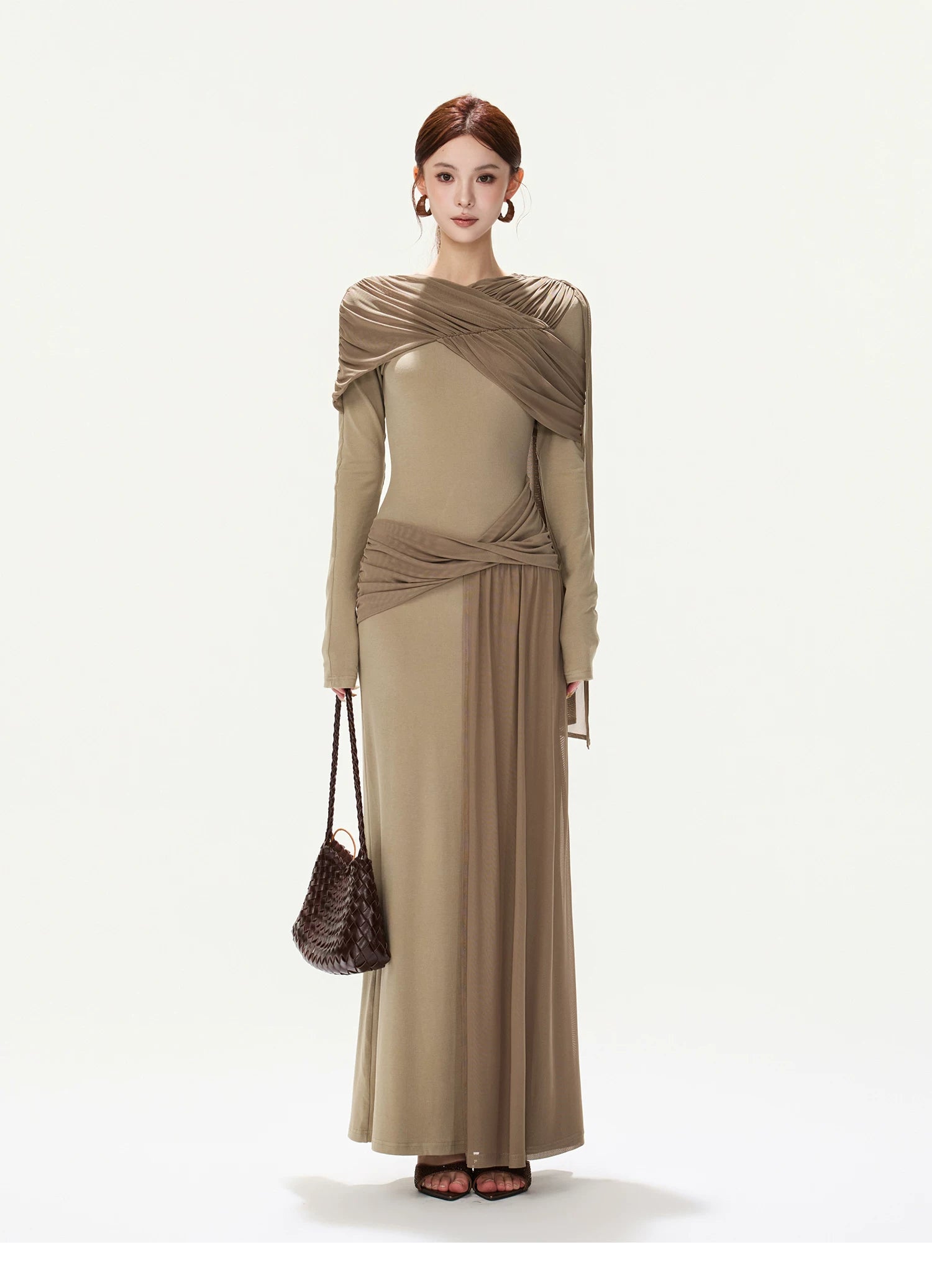 CYNR Color-Block Knit Dress