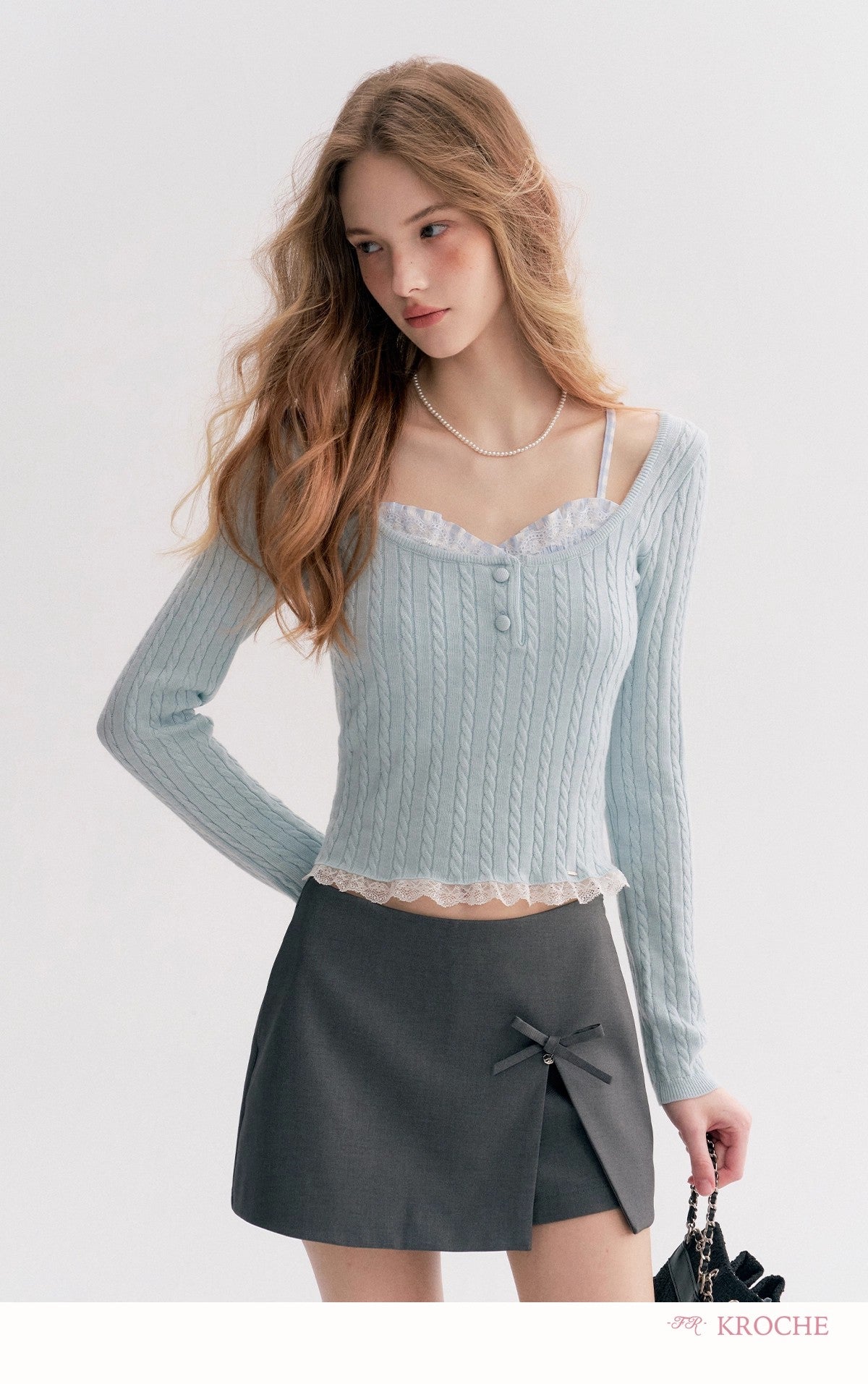 Kroche Bow-Accented A-Line Short Culottes