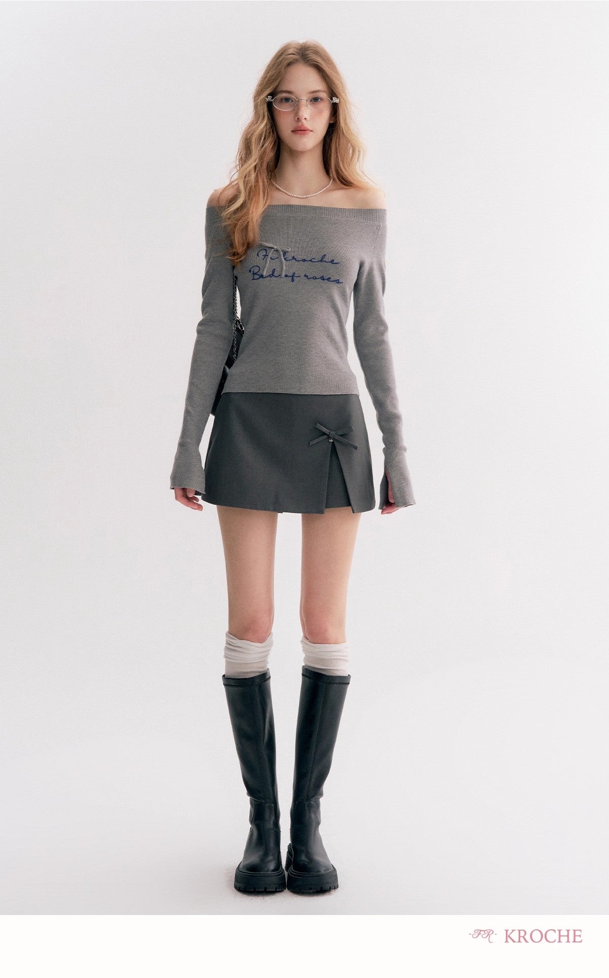 Kroche Bow-Accented A-Line Short Culottes