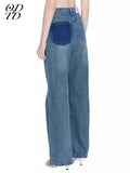 ODTD High waisted casual jeans（with belt）