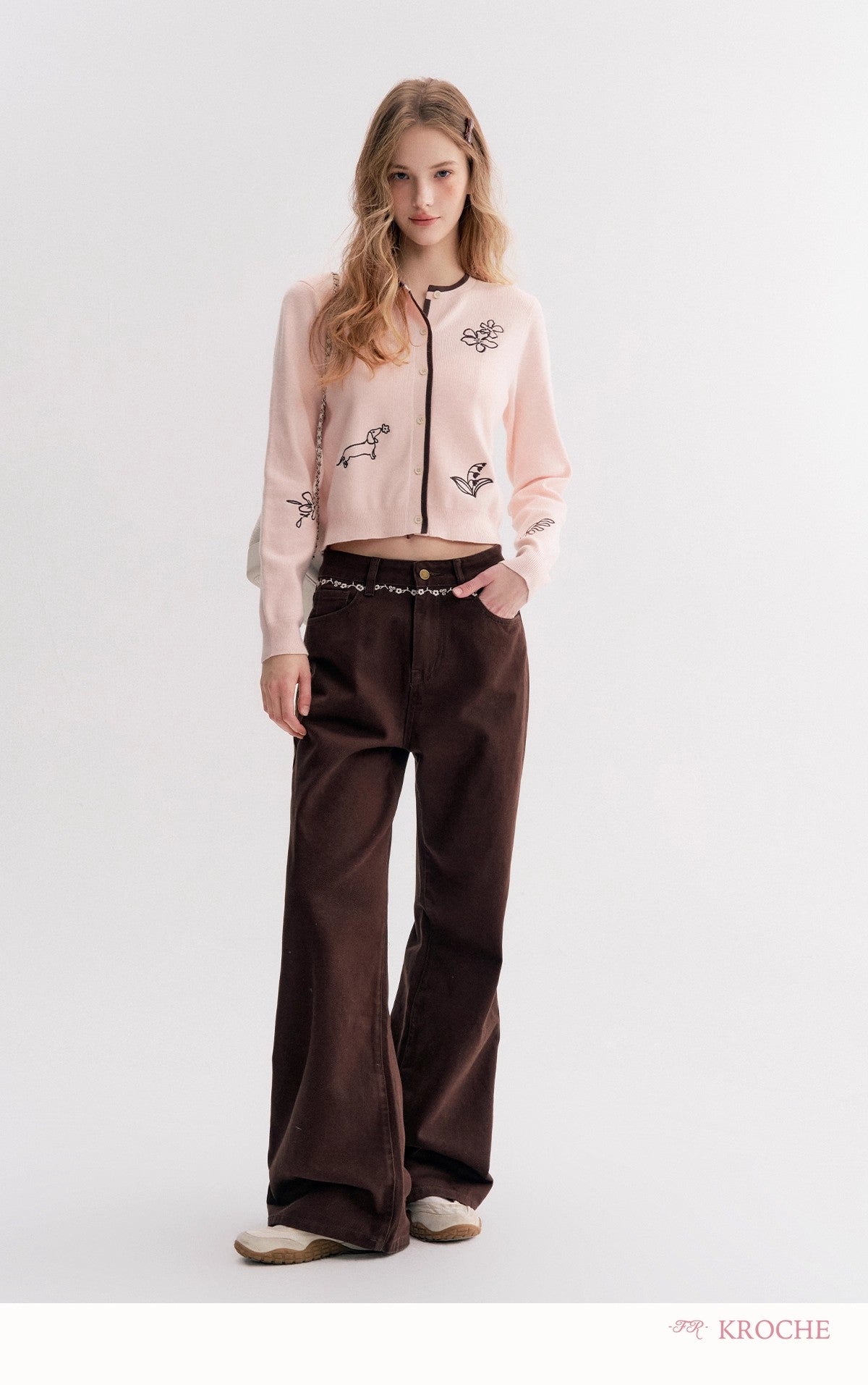 Kroche Long-Sleeve Knit Cardigan（2 color）