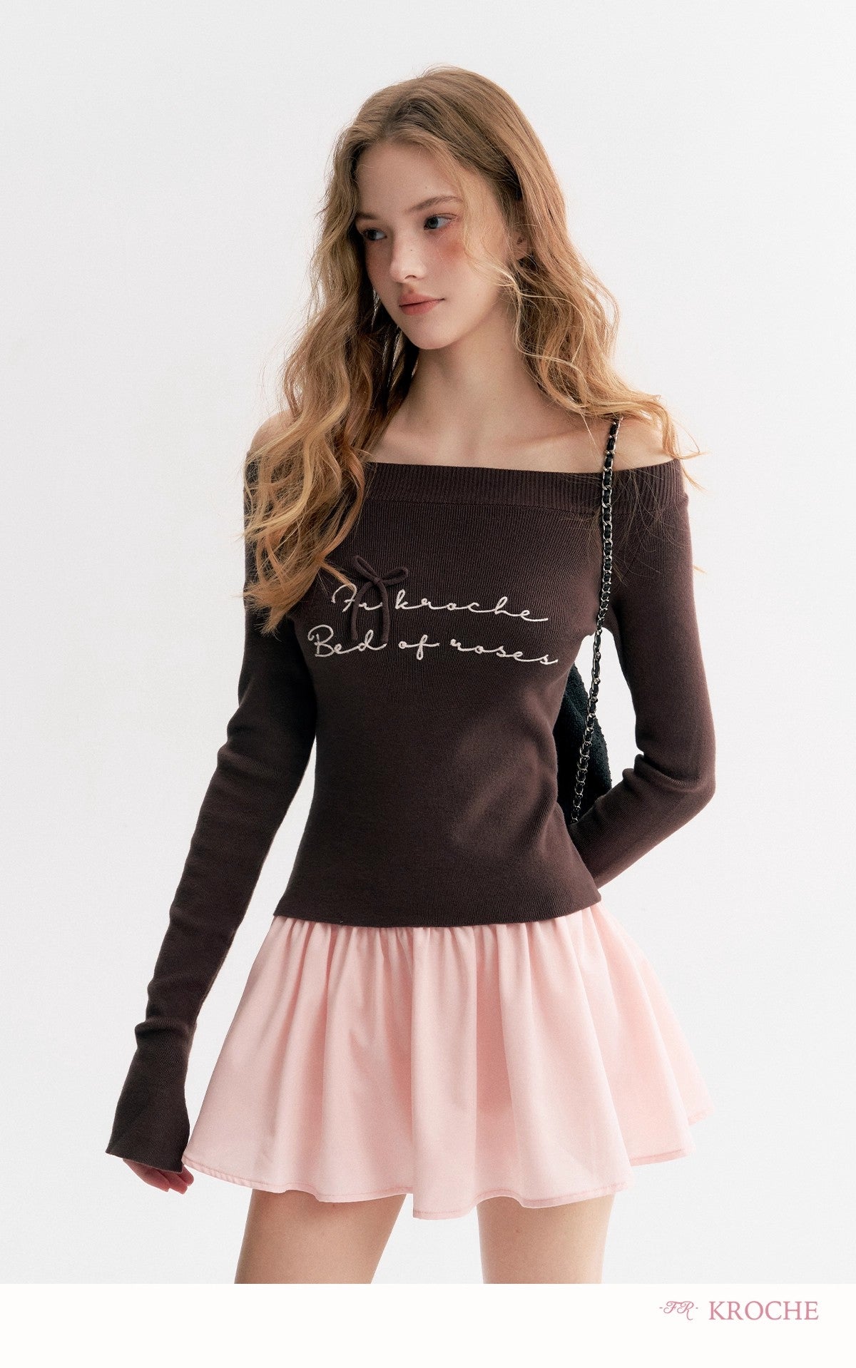 Kroche Pleated Short A-Line Skirt