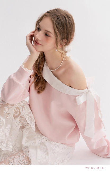 Kroche Lace High-waist A-line maxi skirt