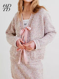 ODTD Pink wool lace up knit set (Separate)