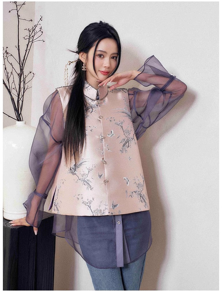 11 niseey Zhi Tou Vest Shirt Jeans Set （Separate）