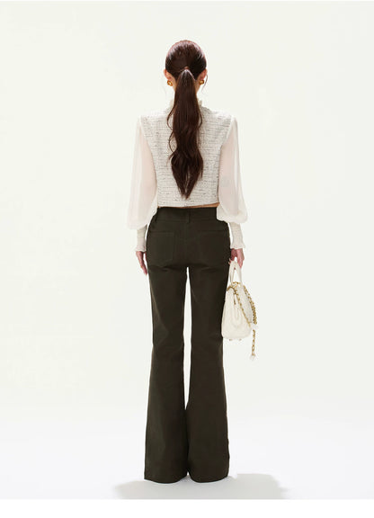 CYNR Vintage Low-Rise Flare Pants