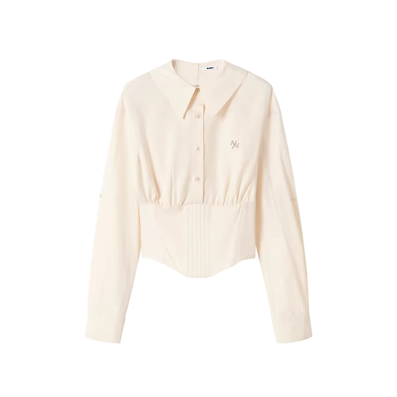 NAWS Off shoulder waist short shirt