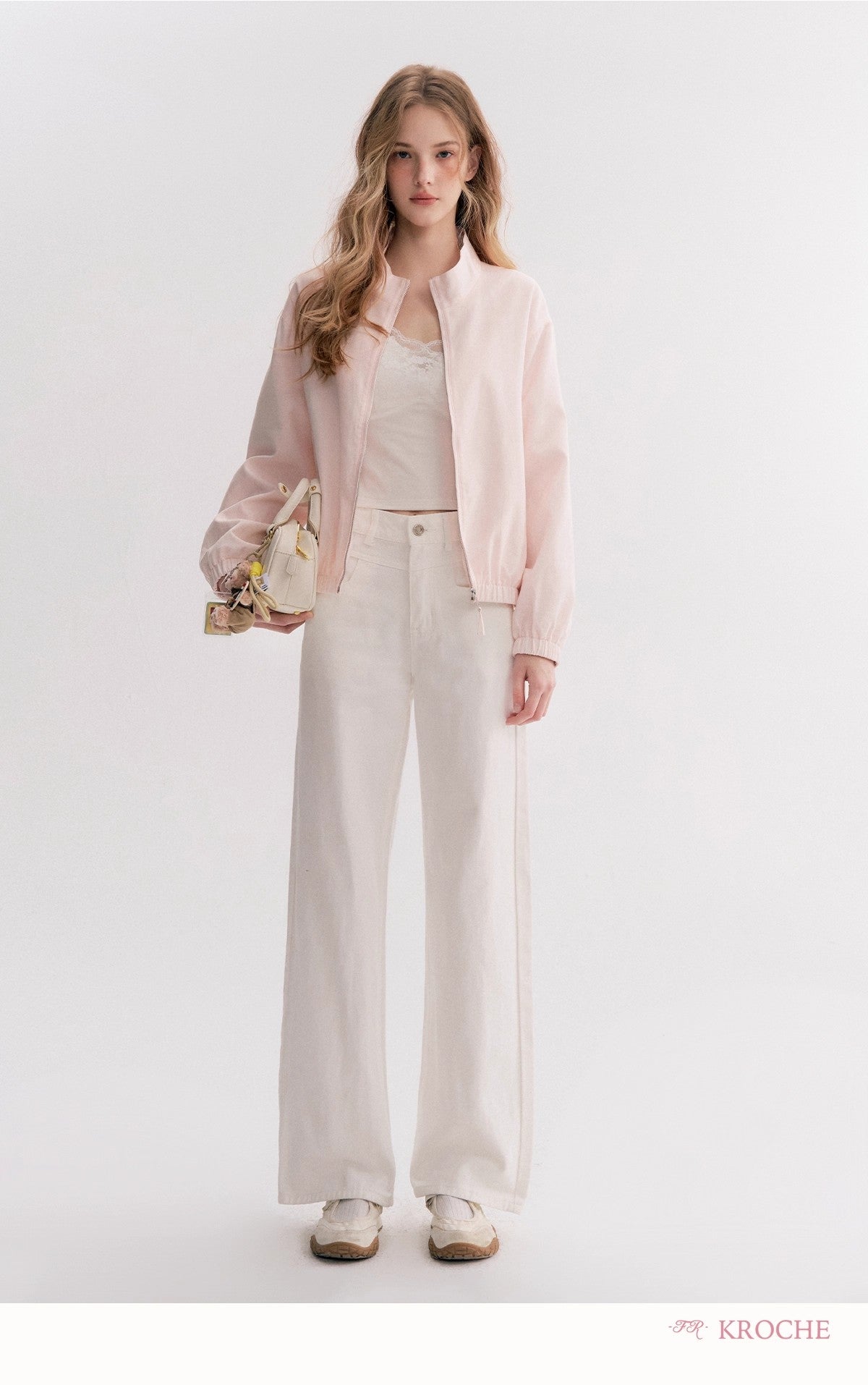 Kroche Ribbed Oversized Bomber Jacket