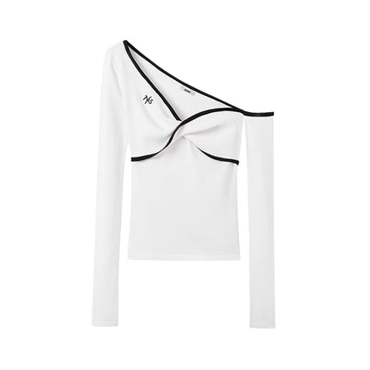 NAWS Twisted off shoulder knitted Top