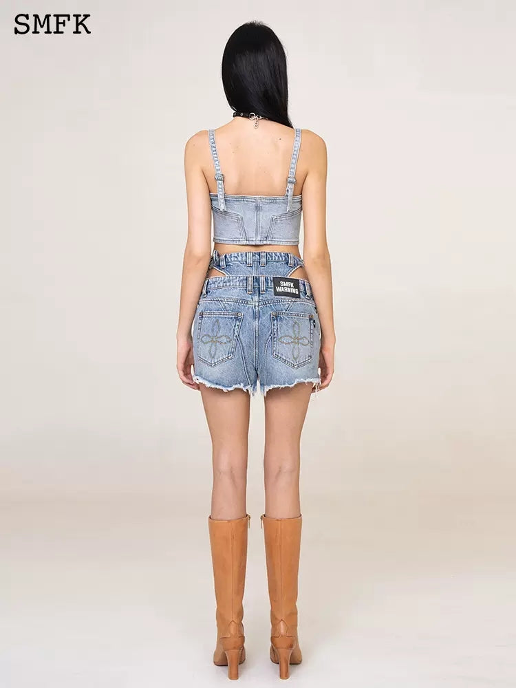 SMFK wild world denim corset