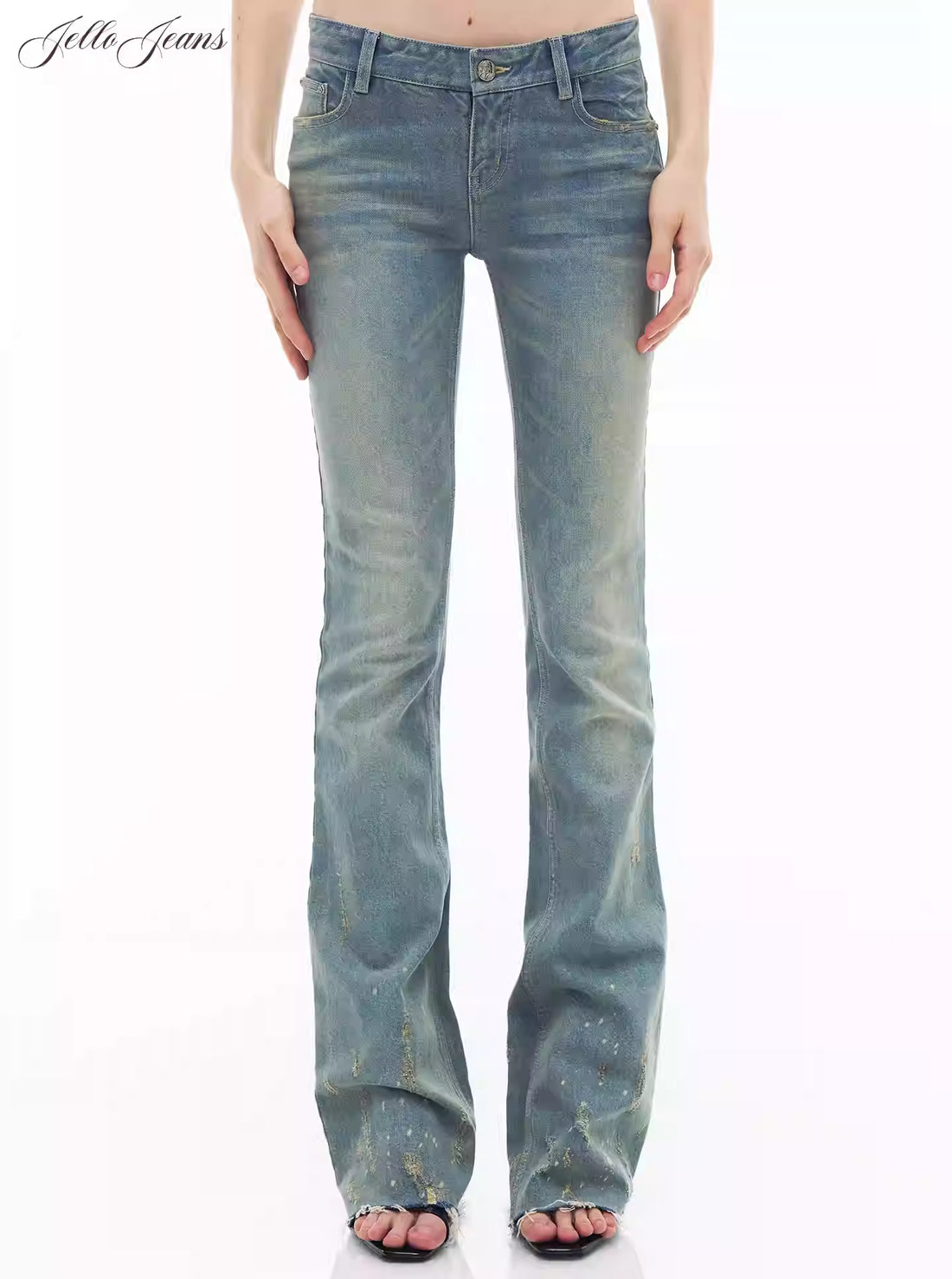 JELLOJELLO Flared elastic low waisted jeans