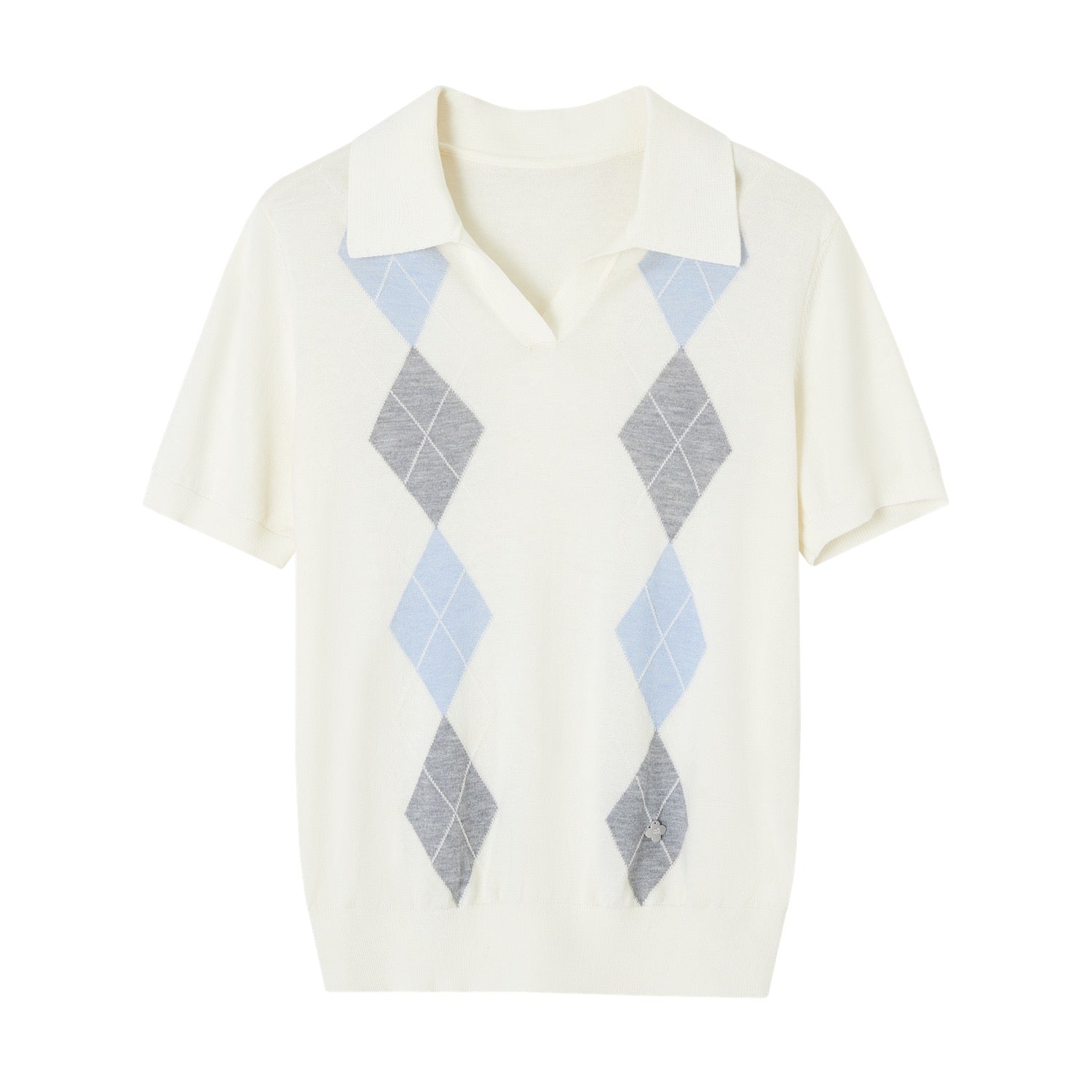 SOMESOWE S2609076 Lingge color blocked POLO short sleeved shirt
