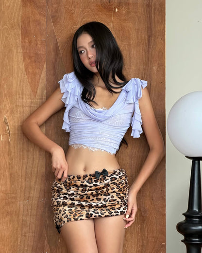 TinyMood Lilac top &amp; Beo mini skirt