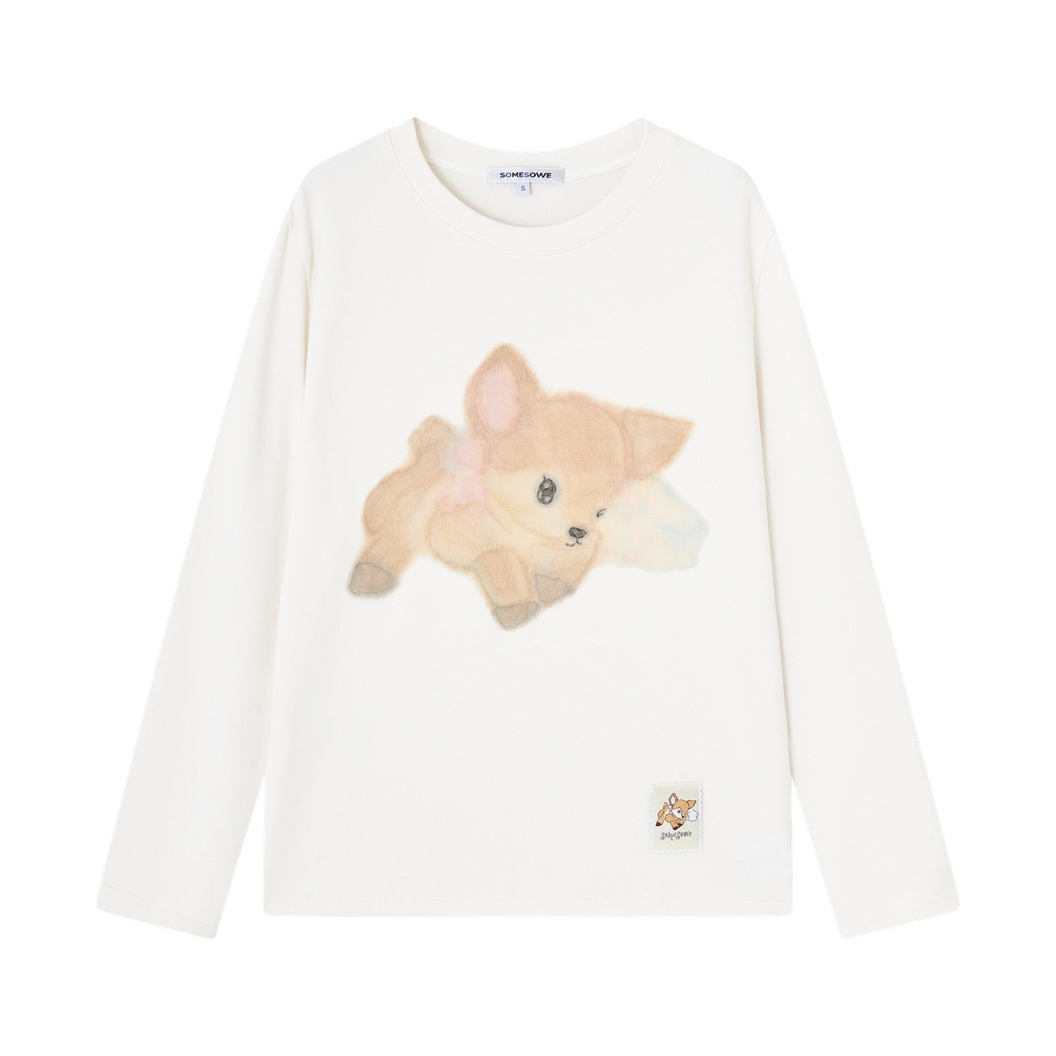 SOMESOWE S2508325 Deer velvet long sleeved T-shirt