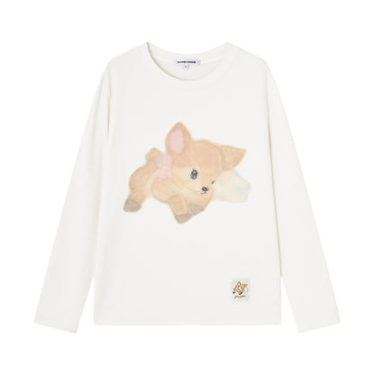 SOMESOWE S2508325 Deer velvet long sleeved T-shirt